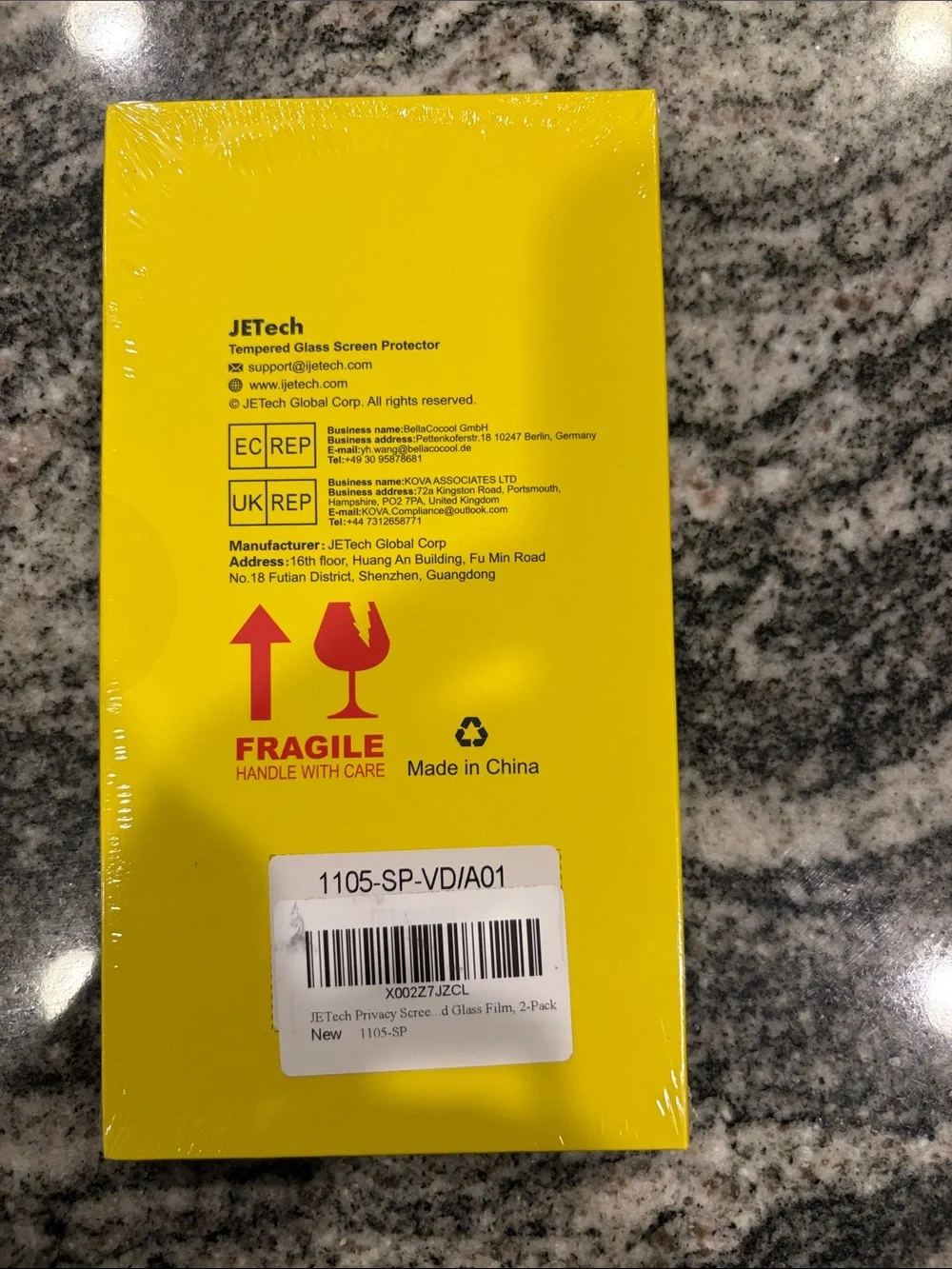 JETech Yellow Tempered Glass Screen Protector for iPhone 6.1-inch
